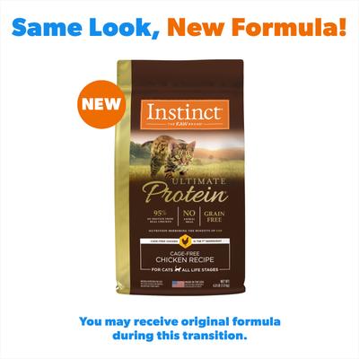 Show full view: Instinct Ultimate Protein Cage-Free Chicken Recipe Grain-Free Dry Cat Food, 4-lb bag slide 3 of 13