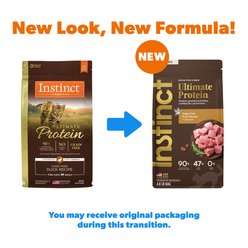Instinct Ultimate Protein Cage-Free Duck Recipe Grain-Free Dry Cat Food, 4-lb bag slide 2 of 9