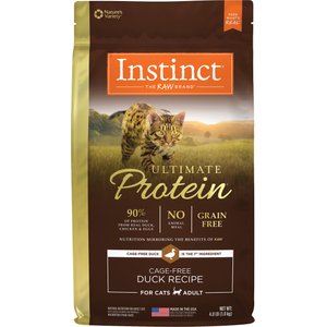 Instinct Ultimate Protein Cage-Free Duck Recipe Grain-Free Dry Cat Food, 4-lb bag