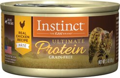 Instinct Ultimate Protein Real Chicken Recipe Grain-Free Pate Wet Cat Food, 3-oz can, case of 24