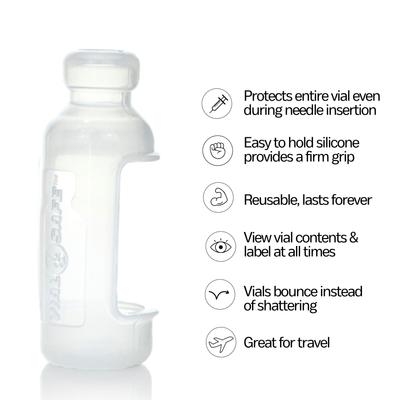 Show full view: Insulin Vial Protector for Lantus, Clear, 2 Pack slide 3 of 6