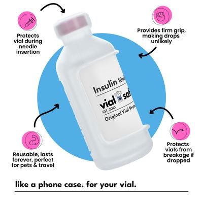 Show full view: Insulin Vial Protector for Lantus, Clear, 2 Pack slide 4 of 6