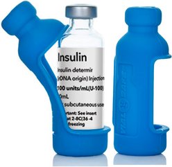 Insulin Vial Protector for Lantus, Light Blue, 2 Pack