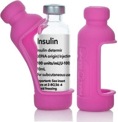 Show full view: Insulin Vial Protector for Lantus, Pink, 2 Pack slide 1 of 6