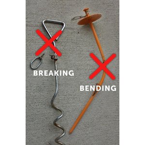 IntelliLeash Intelli-Stayk Surface-Lock Dog Tie-Out Stake, Standard
