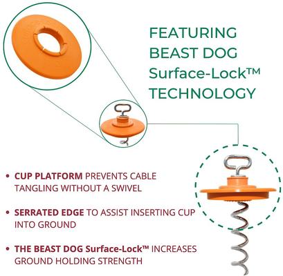 Show full view: IntelliLeash Intelli-Stayk with Beast Dog Surface Lock slide 3 of 7