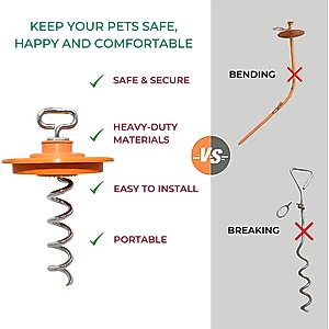 IntelliLeash Intelli-Stayk with Beast Dog Surface Lock