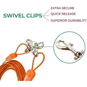 IntelliLeash Tie-Out Dog Cables, 20-ft, 35-lb
