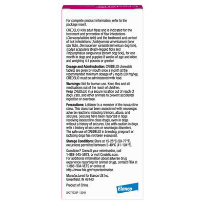 Show full view: Interceptor Plus Chew, 2-8 lbs, (Orange Box), 1 Chew (1-mo. supply) + Credelio Chewable Tablet for Dogs, 6.1-12 lbs, (Pink Box), 1 Chewable Tablet (1-mo. supply) slide 7 of 9