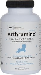 International Veterinary Sciences Arthramine Healthy Joints & Bones Glucosamine Dog Supplement, Small/Medium, 120 count