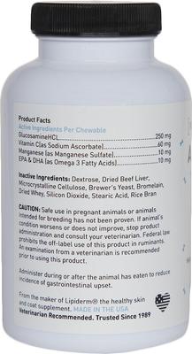 Show full view: International Veterinary Sciences Arthramine Healthy Joints & Bones Glucosamine Dog Supplement, Small/Medium, 120 count slide 4 of 7