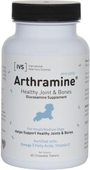 International Veterinary Sciences Arthramine Healthy Joints & Bones Glucosamine Dog Supplement, Small/Medium, 60 count
