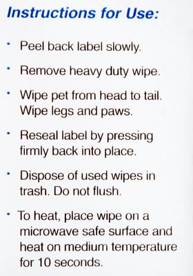 Show full view: International Veterinary Sciences Quick Bath Large Breed Dog Wipes, 10 count slide 4 of 7