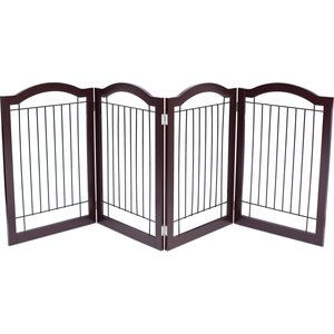 Internet's Best Arched Top Wire Dog Gate, 30-in, Espresso, 4 Panel