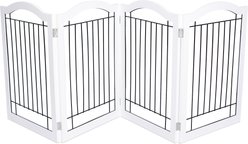 Internet's Best Arched Top Wire Dog Gate, 30-in, White, 4 Panel