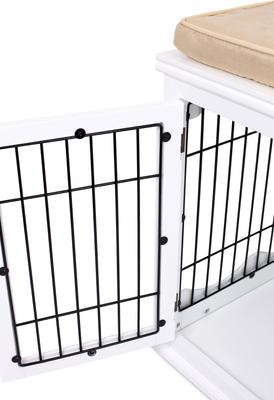 Show full view: Internet's Best Double Door Furniture Style Dog Crate & End Table, White, 32 inch slide 8 of 11