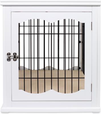 Show full view: Internet's Best Double Door Furniture Style Dog Crate & End Table, White, 32 inch slide 10 of 11