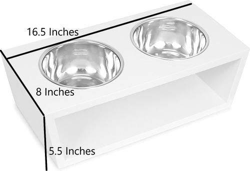 Show full view: Internet's Best Modern Elevated Dog & Cat Bowls, 2-cup, 5.5-in Tall slide 3 of 7