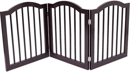 Show full view: Internet's Best Traditional Arch Pet Gate, Espresso, 24-in, 3-Panel slide 2 of 6
