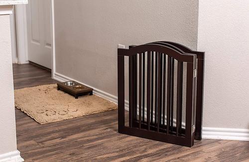 Show full view: Internet's Best Traditional Arch Pet Gate, Espresso, 24-in, 3-Panel slide 3 of 6