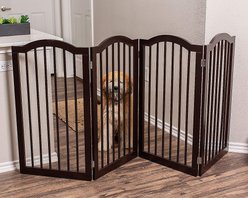 Internet's Best Traditional Arch Pet Gate, Espresso, 36-in, 4-Panel