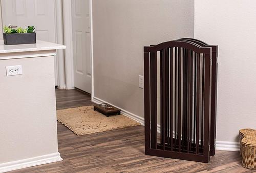 Show full view: Internet's Best Traditional Arch Pet Gate, Espresso, 36-in, 4-Panel slide 3 of 6