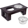 Show in main carousel: Internet's Best Traditional Non-Skid Elevated Dog Bowl, Espresso, 4-cup bowl capacity slide 3 of 6