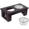 Show in main carousel: Internet's Best Traditional Non-Skid Elevated Dog Bowl, Espresso, 4-cup bowl capacity slide 3 of 6