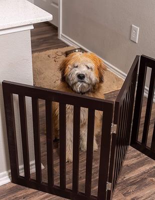 Show full view: Internet's Best Traditional Pet Gate, Espresso, 24-in, 4-Panel slide 7 of 8