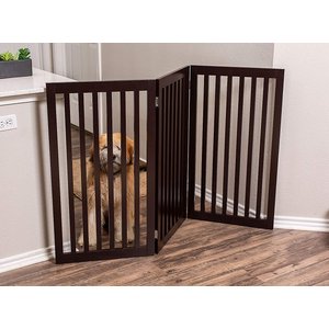 Internet's Best Traditional Pet Gate, Espresso, 36-in, 3-Panel