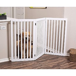 Internet's Best Traditional Pet Gate, White, 36-in, 3-Panel