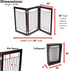 Internet's Best Traditional Wire Dog Gate, 30-in, Espresso, 3 Panel slide 2 of 8