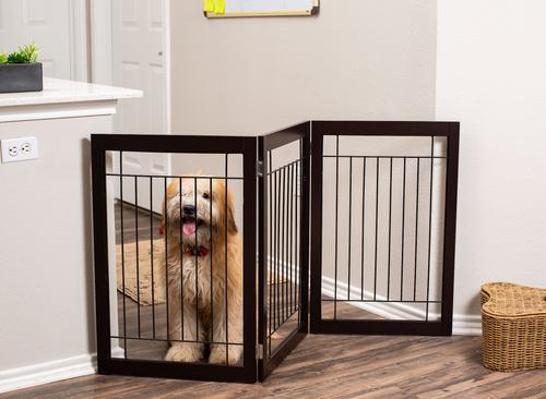 Show full view: Internet's Best Traditional Wire Dog Gate, 30-in, Espresso, 3 Panel slide 5 of 10