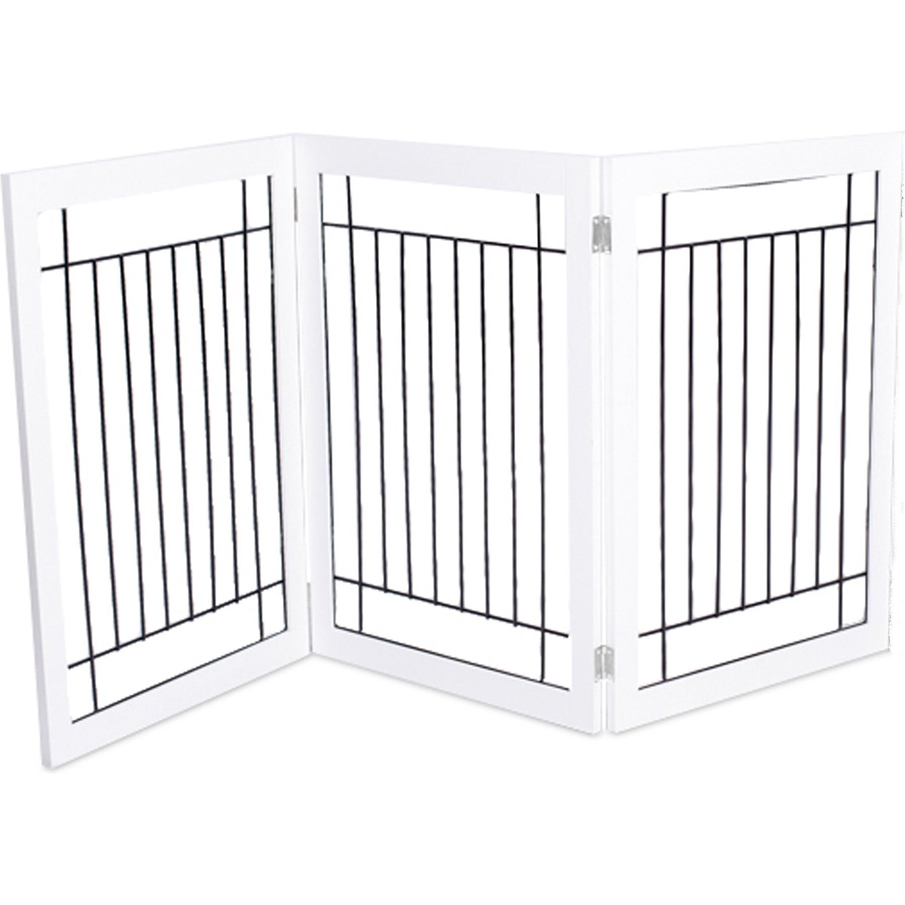 Internet's Best Traditional Wire Dog Gate, 30-in, White, 3 Panel