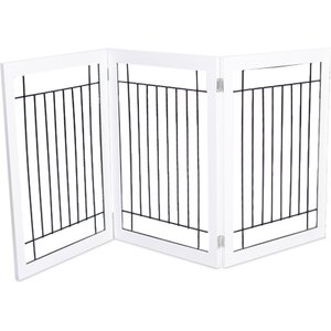 Internet's Best Traditional Wire Dog Gate, 30-in, White, 3 Panel