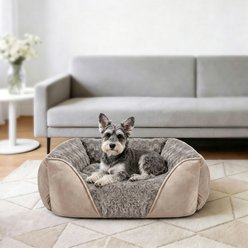 Invenho Orthopedic Washable Dog Bed with Anti-Slip Bottom, Beige, Medium