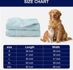 Invenho Thin Lightweight Washable Travel Soft Summer Cooling Blanket Dog Bed, Blue, Medium slide 2 of 7