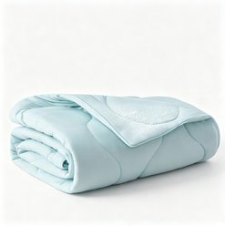 Invenho Thin Lightweight Washable Travel Soft Summer Cooling Blanket Dog Bed, Blue, X-Large