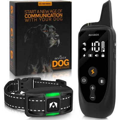 INVIROX INVIROX 2026 Edition Waterproof Rechargeable Dog Training Collar & Remote Control, Black, 1 count