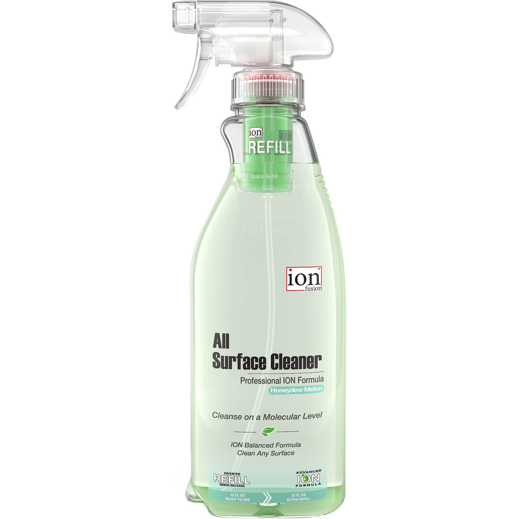 Ion Fusion Profesional ION Formula Honeydew Melon All Surface Cleaner, 32-fl oz bottle & 32-fl oz refill