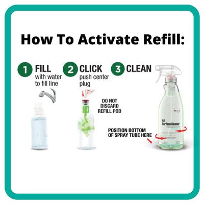 Show full view: Ion Fusion Profesional ION Formula Honeydew Melon All Surface Cleaner, 32-fl oz bottle & 32-fl oz refill slide 5 of 7