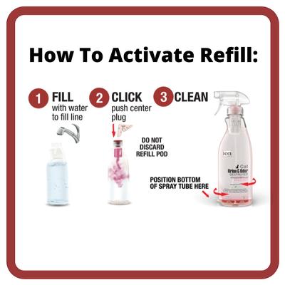 Show full view: Ion Fusion Professional ION Formula Acai Pomegranete Cat Urine & Odor Destroyer, 32-fl oz bottle & 32-fl oz refill slide 5 of 8