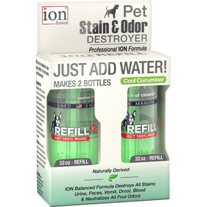 Ion Fusion Professional ION Formula Cool Cucumber Pet Stain & Odor Destroyer Refill, 32-fl oz, 2 count