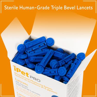 Show full view: iPet PRO Ulti-Thin Sterile Lancets for Dogs & Cats, 28-Gauge, 100 count slide 3 of 11