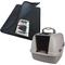 Show in main carousel: iPrimio Cat Litter Trapper EZ Clean Mat, Black, Large + Catit Jumbo Hooded Cat Pan, Grey slide 1 of 6