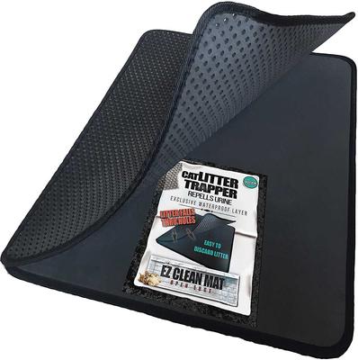 Show full view: iPrimio Cat Litter Trapper EZ Clean Mat, Black, Large + Catit Jumbo Hooded Cat Pan, Grey slide 2 of 6