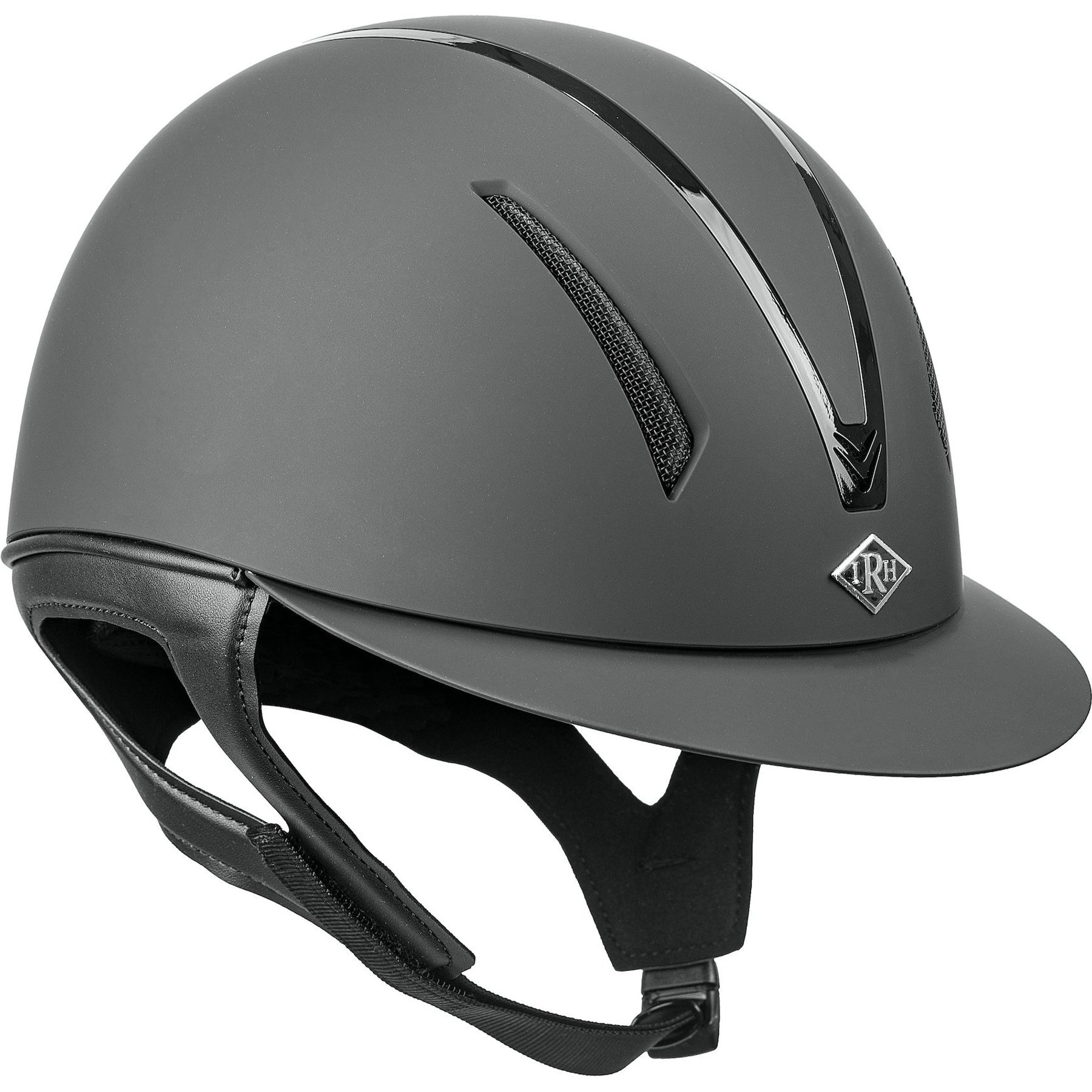 IRH F1 Short Brim Horse Riding Helmet, Matte Black/Gloss Black Frame, Small: 6 5/8 to 6 3/4 -in