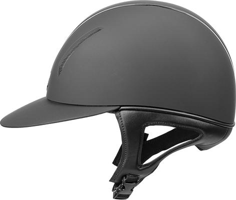 Show full view: IRH F1 Wide Brim Horse Riding Helmet, Matte Black/Gloss Black Frame, X-Large: 7 3/8 to 7 1/2 -in slide 4 of 6