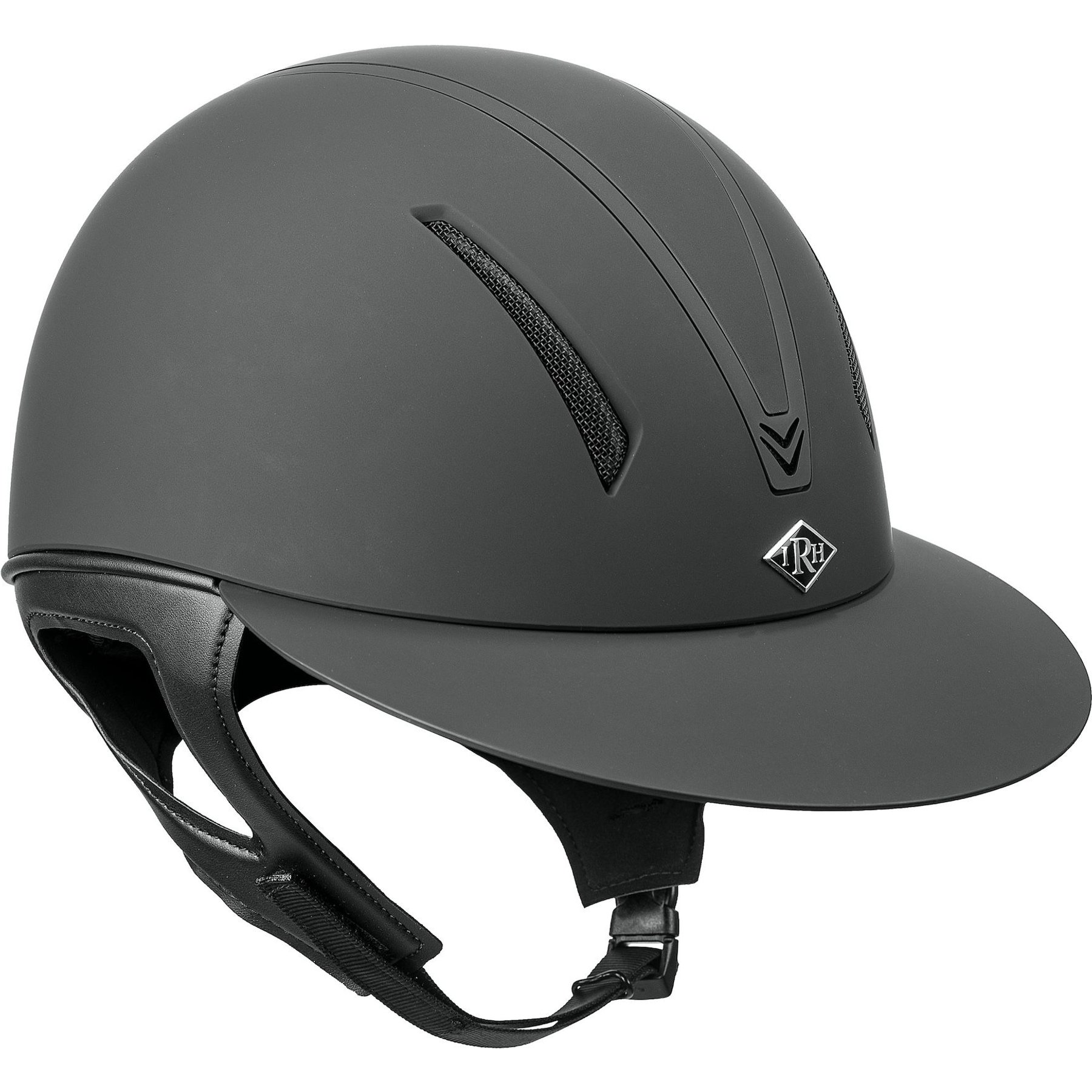 IRH F1 Wide Brim Horse Riding Helmet, Matte Black/Matte Black Frame, Small: 6 5/8 to 6 3/4 -in