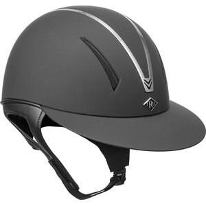 IRH F1 Wide Brim Horse Riding Helmet, Matte Black/Titanium Frame, Medium: 6 7/8 to 7 -in